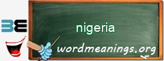 WordMeaning blackboard for nigeria